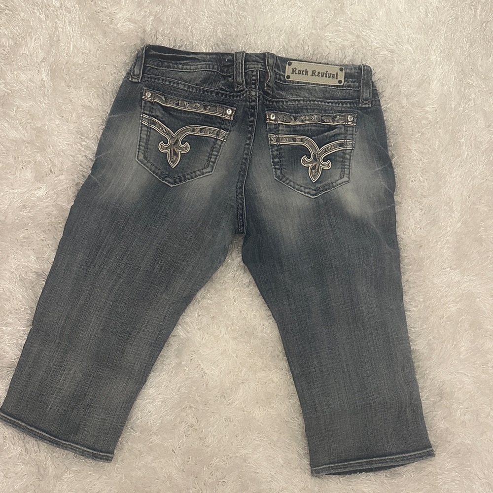 Rock Revival Women's Cropped Jeans in ash wash